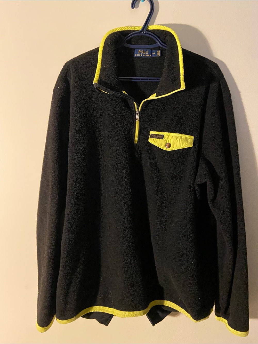 Ralph Lauren Black Fleece with Blue and Yellow Logo Accents
